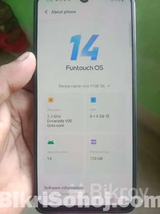 Vivo Y100 5G – 8GB RAM, 128GB Storage